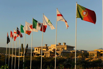 The country flags of the 2012 teams